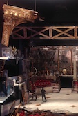 This fantastic set design model was made by a professional for a production of Jekyll and Hyde and is MAGIC! with broken pilasters and cornice